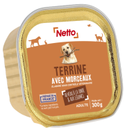 Alim.humide chien NETTO veau dinde légumes 300g