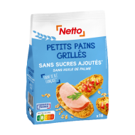 Petits pains grillés NETTO sans sucres ajoutés 225g