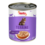 Alim.humide chat NETTO terrine agneau/foie adulte 800g