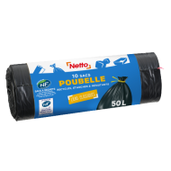 Sacs poubelle NETTO liens classiques x10 50L