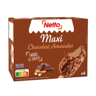 Bât.glacé NETTO maxi vanille amande x4 346g