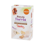 Friandise chien NETTO biscuits fourrés lapin volaille boeuf 500g
