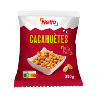 Noix apéritif NETTO cacahuètes salées 250g