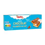 Barre choco. NETTO fourrée lait 120g