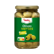 Olives vertes NETTO dénoyautées 320g