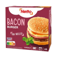 Bacon burgers NETTO x6 810g