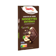 Tablette choco.NETTO noir noisettes 200g