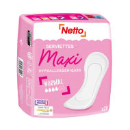 Serviettes hyg. NETTO maxi normal x20