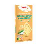 Tablette choco. NETTO blanc coco caramélisée 200g