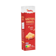 Biscuits NETTO goûters fourrés carrés fraise 300g