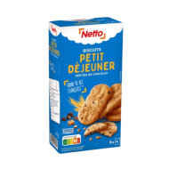 Biscuits NETTO ptit déj pépite choclat&lait 400g