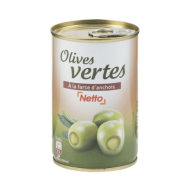 Olives vertes NETTO farce anchois 270g
