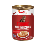 Alim.humide chat NETTO pâté au boeuf 400g
