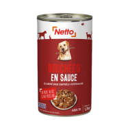 Alim.humide chien NETTO bœuf riz carotte 1