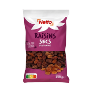 Déco.pât. NETTO raisins secs 250g