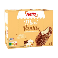 Bât.glacé NETTO maxi vanille amande x4 120g