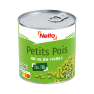 Petits pois NETTO très fins 400g