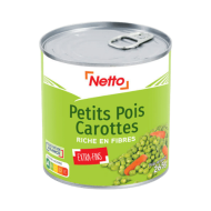 Petits pois carottes NETTO extra fins 400g
