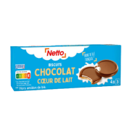 Biscuits NETTO chocolat fourré lait 125g