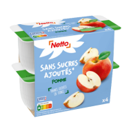 Compote NETTO pomme sans sucre 100g x4