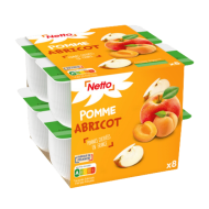 Compote NETTO pomme abricot 100g x8