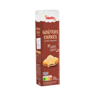 Biscuits NETTO goûters fourrés carrés chocolat 300g