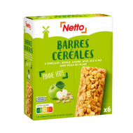 Barre céréales NETTO pomme verte 126g