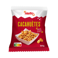 Noix apéritif NETTO cacahuètes salées 500g