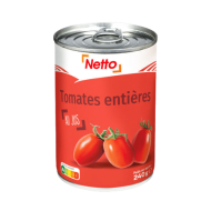 Tomates entières pelées NETTO 390g