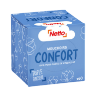 Mouchoirs boîte NETTO cubique x60