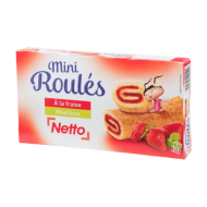 Biscuits NETTO mini roulés fraise 150g