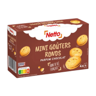 Biscuits NETTO mini goûters fourrés trop top chocolat 168g