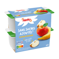 Compote NETTO pomme banane sans sucre 100g x4