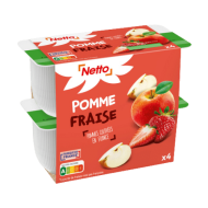 Compote NETTO pomme fraise 100g x4