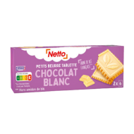 Biscuits NETTO petit beurre tab.choco blanc 150g