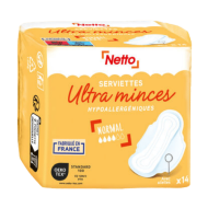 Serviettes hyg. NETTO ultra normal x14