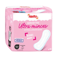 Serviettes hyg. NETTO ultra normal x16