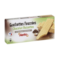 Biscuits NETTO gaufrettes fourrées chocolat noisette 160g