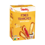 Biscottes NETTO briochées fines tranches 300g