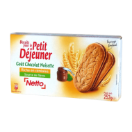 Biscuits NETTO ptit déj choco noisette 253g
