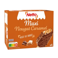 Bât.glacé NETTO maxi chocolat caramel x4 273g