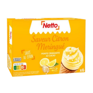 Cône NETTO citron meringué x6 402g