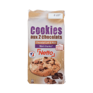Biscuits NETTO cookies double chocolat 200g
