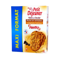 Biscuits NETTO ptit déj céréale pépite choco 600g