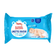 Lingettes bébé NETTO recharge x80