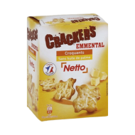 Biscuits apéritif NETTO crackers emmental 105g