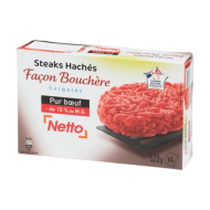 Steak haché NETTO façon bouchère x4 520g