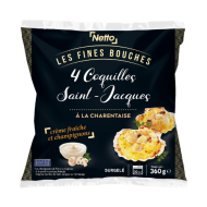 Coquilles St-Jacques NETTO charentaise x4 360g