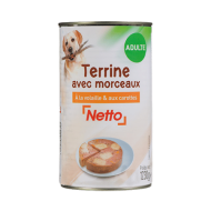 Alim.humide chien NETTO terrine volaille 1