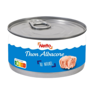 Thon NETTO albacore naturel 400g